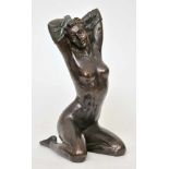 Tessaro, Vittorio (1958 Vicenza), "Nudo", Kunstmarmor, bronziert, Höhe 37 cm, seitig unten