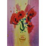 Kmara, Anatoly (*1956), "Stillleben mit Blumen", Aquarell, 98,5 x 68,5 cm, verso signiert, rechts
