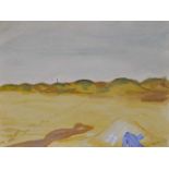 Schnier, Jacques 1898 Constanza/Rumänien - 1988 Walnut/Creek, Kalifornien), "Meeresdünen", Aquarell,