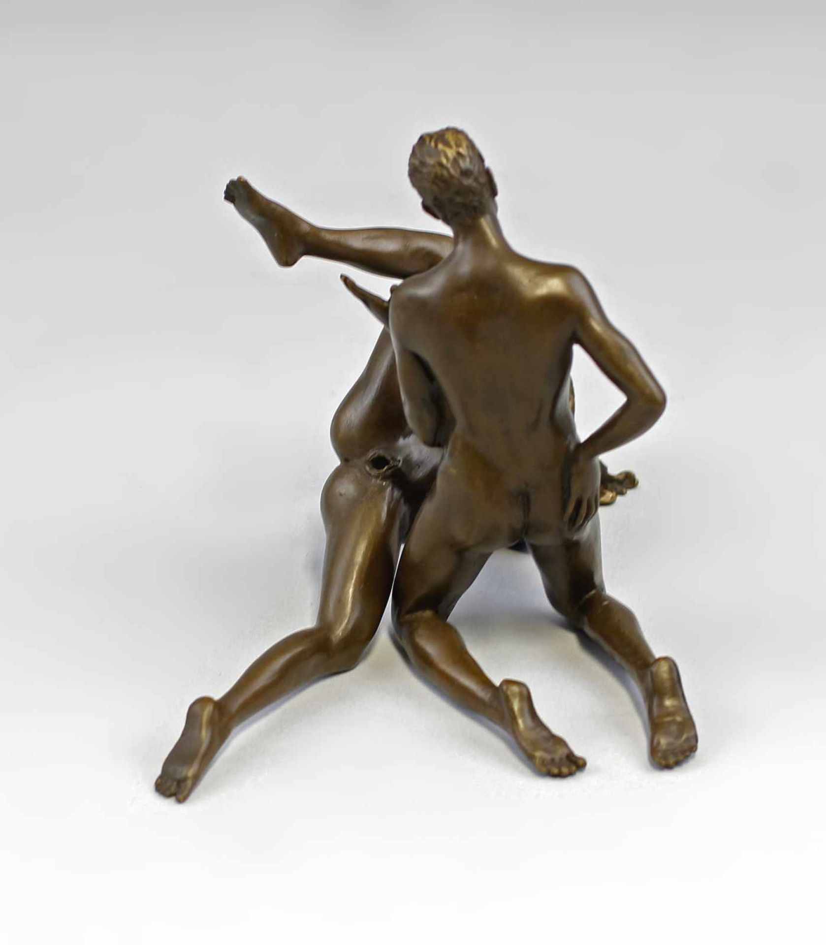 Patoue, Bronze Paar Bronze, brüniert, neuzeitliche Fertigung,, signiert "J. Patoue", pornographische - Bild 4 aus 5
