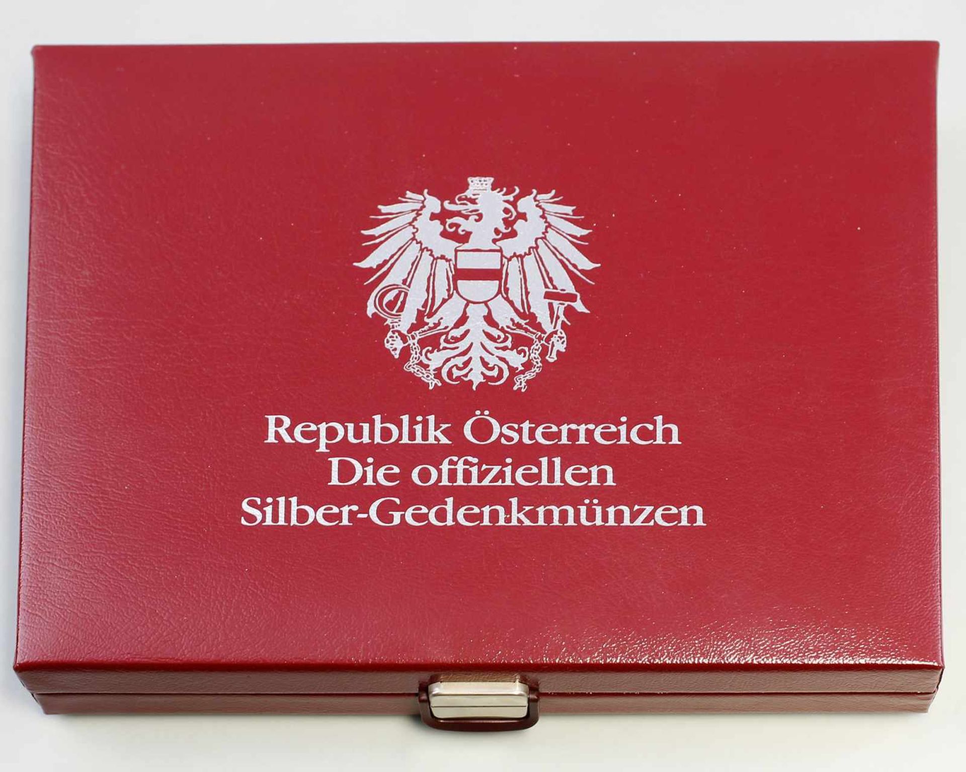 Großer Posten Silber-Gedenkmünzen Österreich 19 x 25 Schilling 1955-73 (je 13 g, 16 x 800er - Bild 2 aus 2