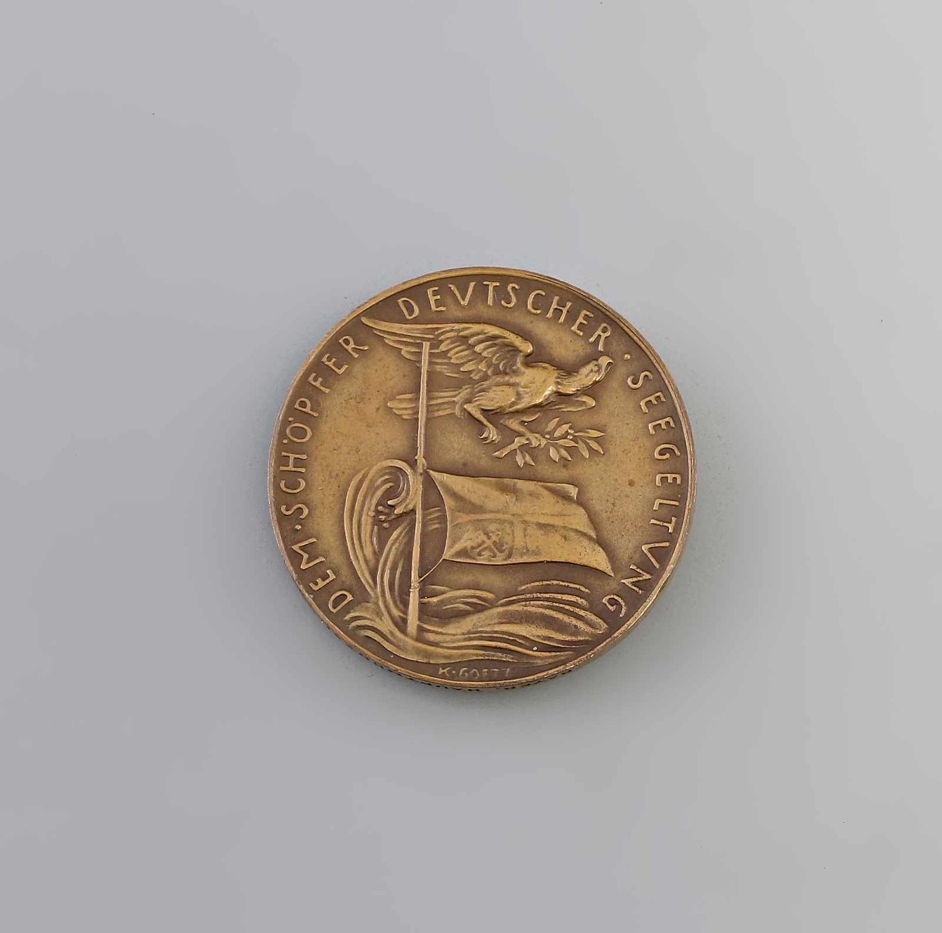 Bronze-Medaille Grossadmiral v. Tirpitz Rand gepunzt "Bayer. Hauptmünzamt", Vs Porträt