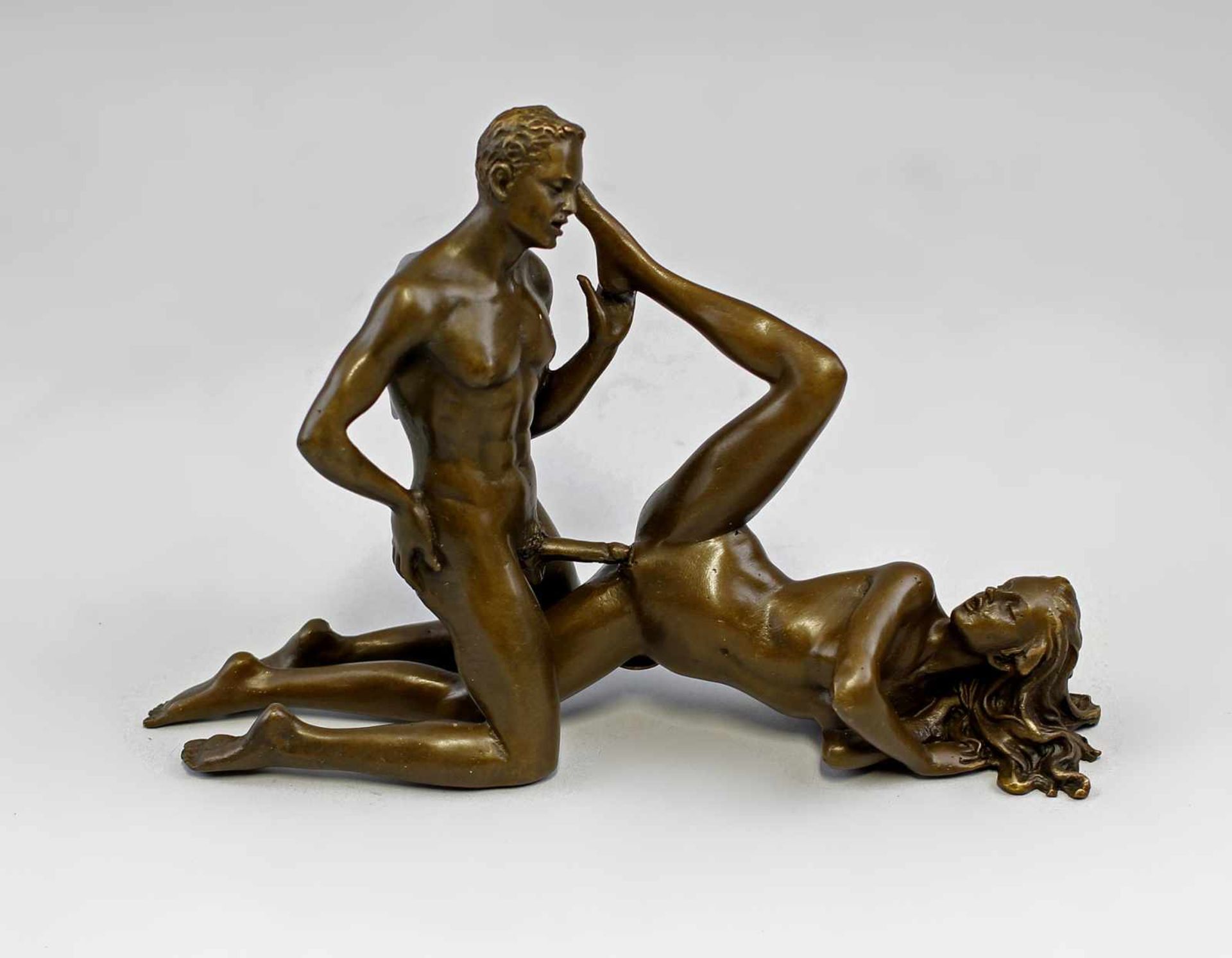 Patoue, Bronze Paar Bronze, brüniert, neuzeitliche Fertigung,, signiert "J. Patoue", pornographische