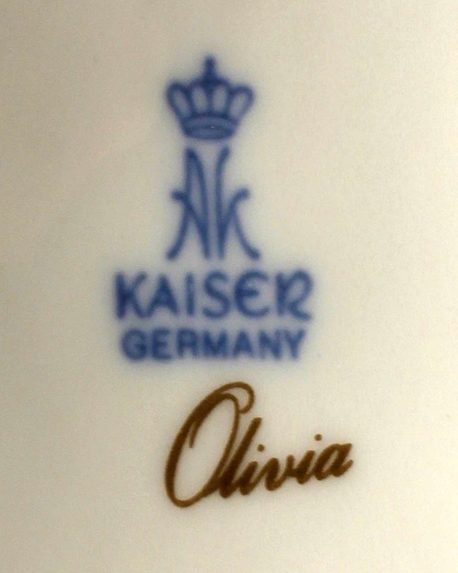 Große Vase Kaiser Paradiesvogel : gemarkt Kaiser Porzellan, Staffelstein, Bayern, Mitte 20.Jh., - Bild 2 aus 2