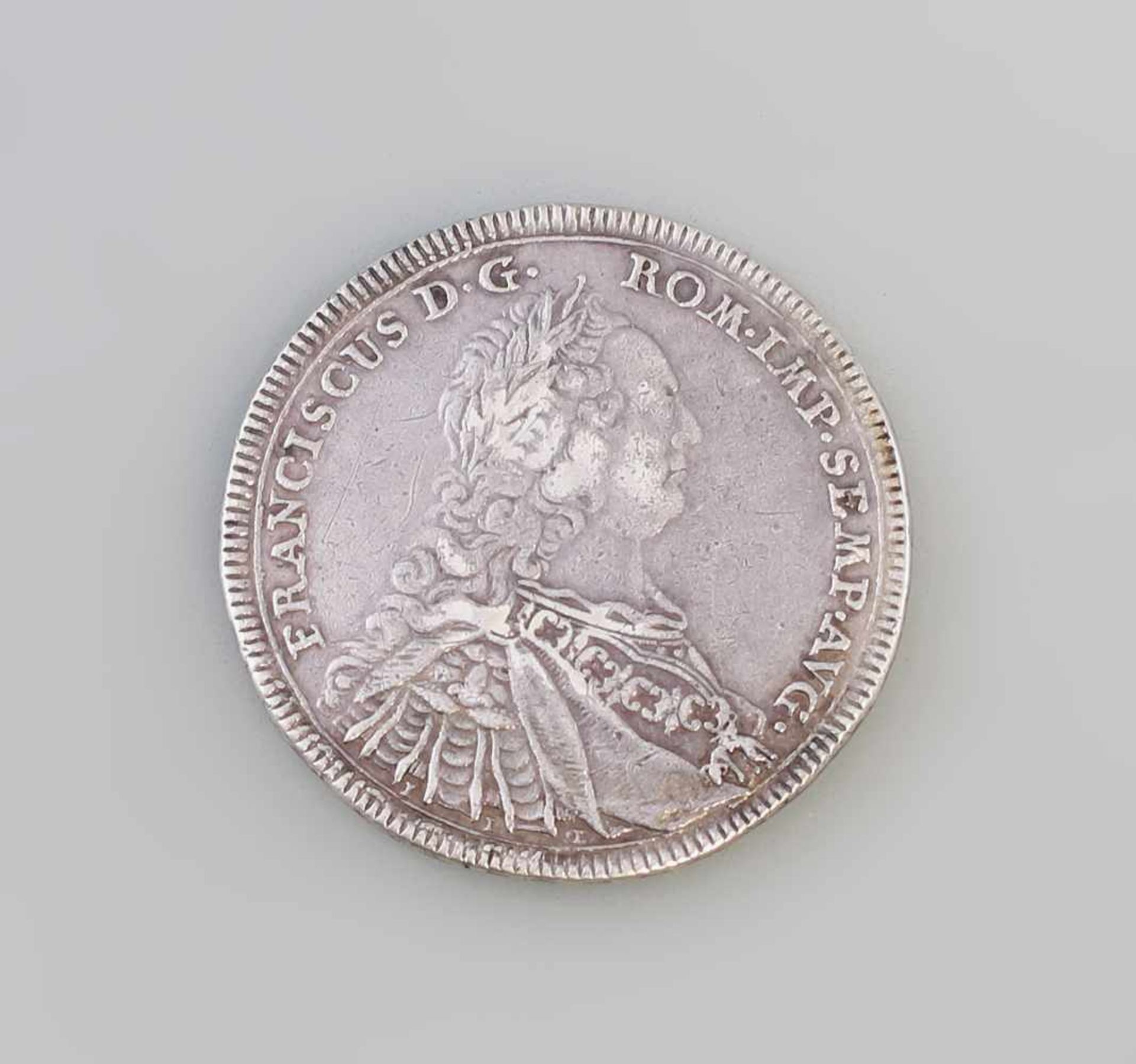 1/2 Silber - Thaler Franz I 1754 Regensburg Silber, D 36 mm, 13,8 g, "MONETA REIP.RATISPON. 20. ST.