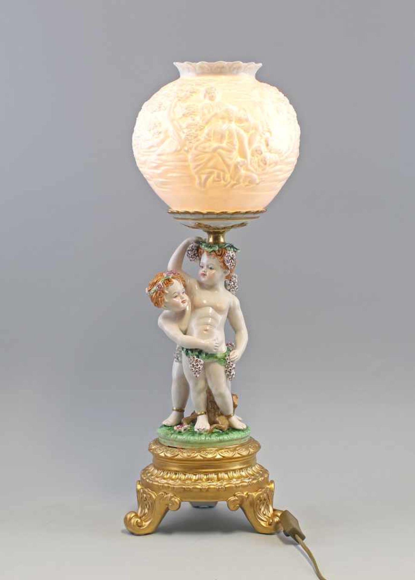 Große Lithophanie Lampe Bacchus gemarkt Othengrafen, Fertigung nach historischem Vorbild, - Bild 5 aus 7