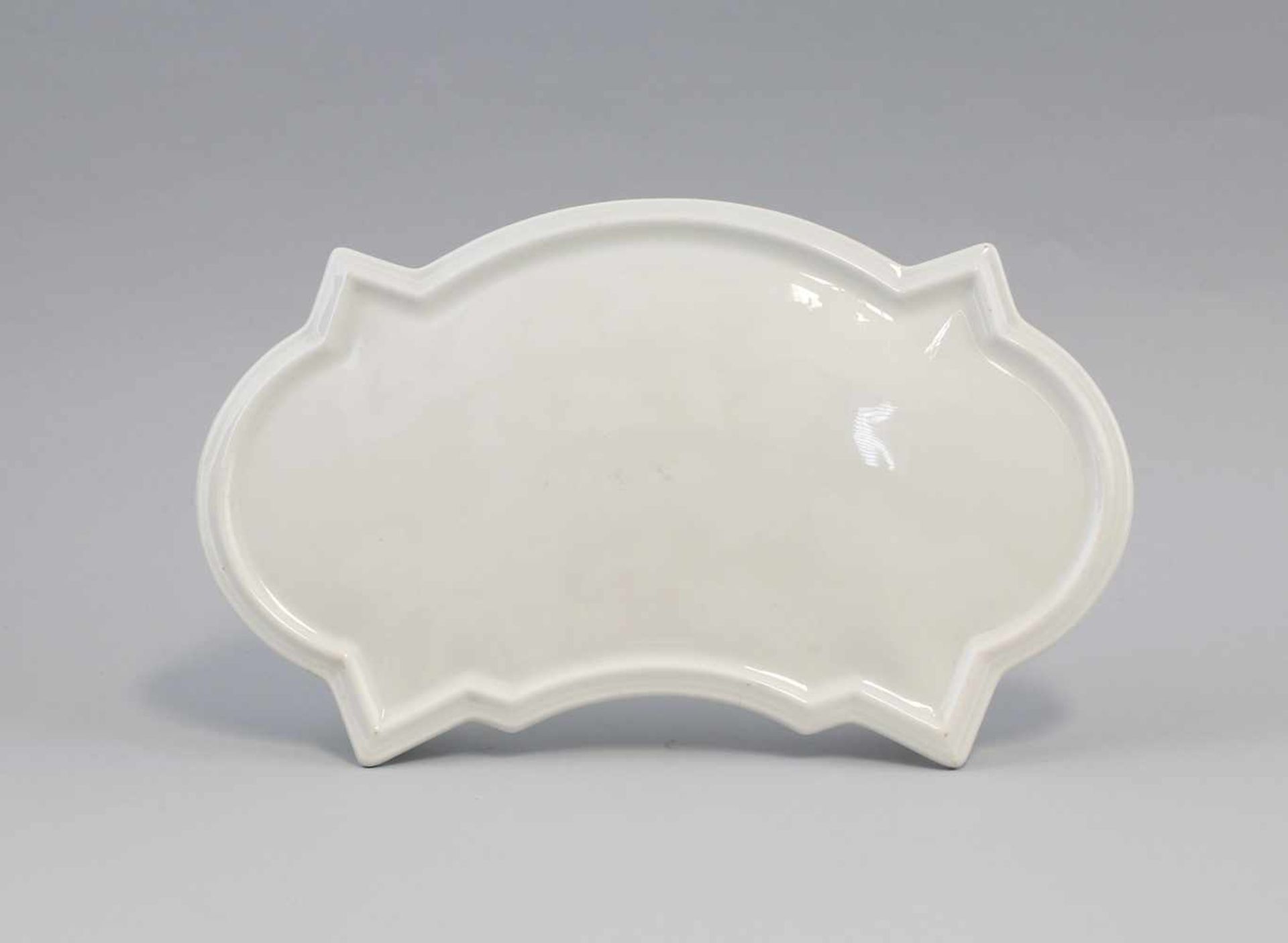 Leerer Aufsteller Rosenthal gemarkt Rosenthal, Stammwerk Selb, 1930, bogenförmiger, leicht gewölbter