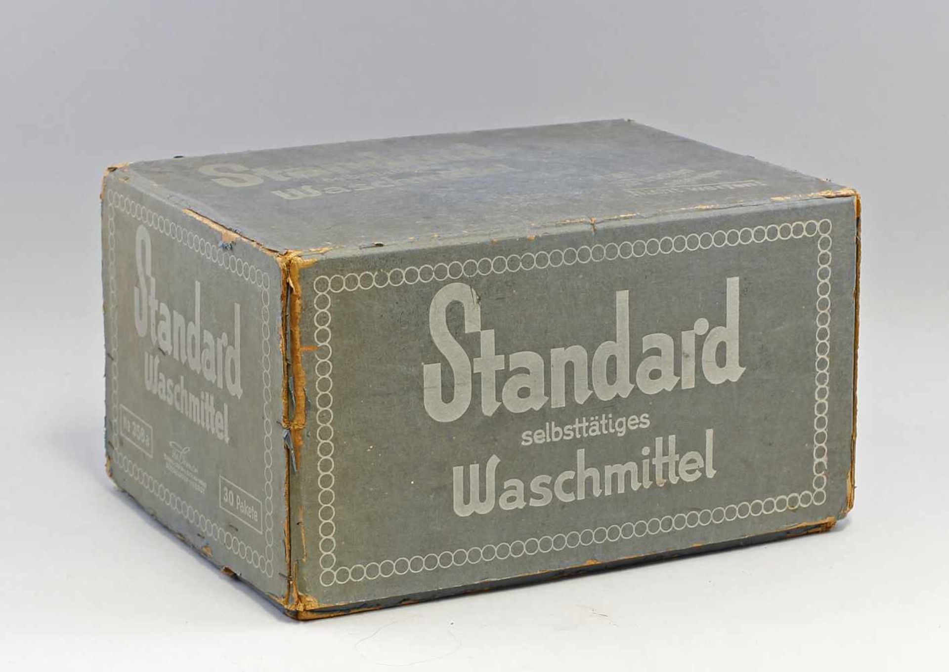 Leerer Waschmittelkarton Standard Pet. Cremer um 1930, Hersteller "Pet. Cremer, Standard-, Seifen-