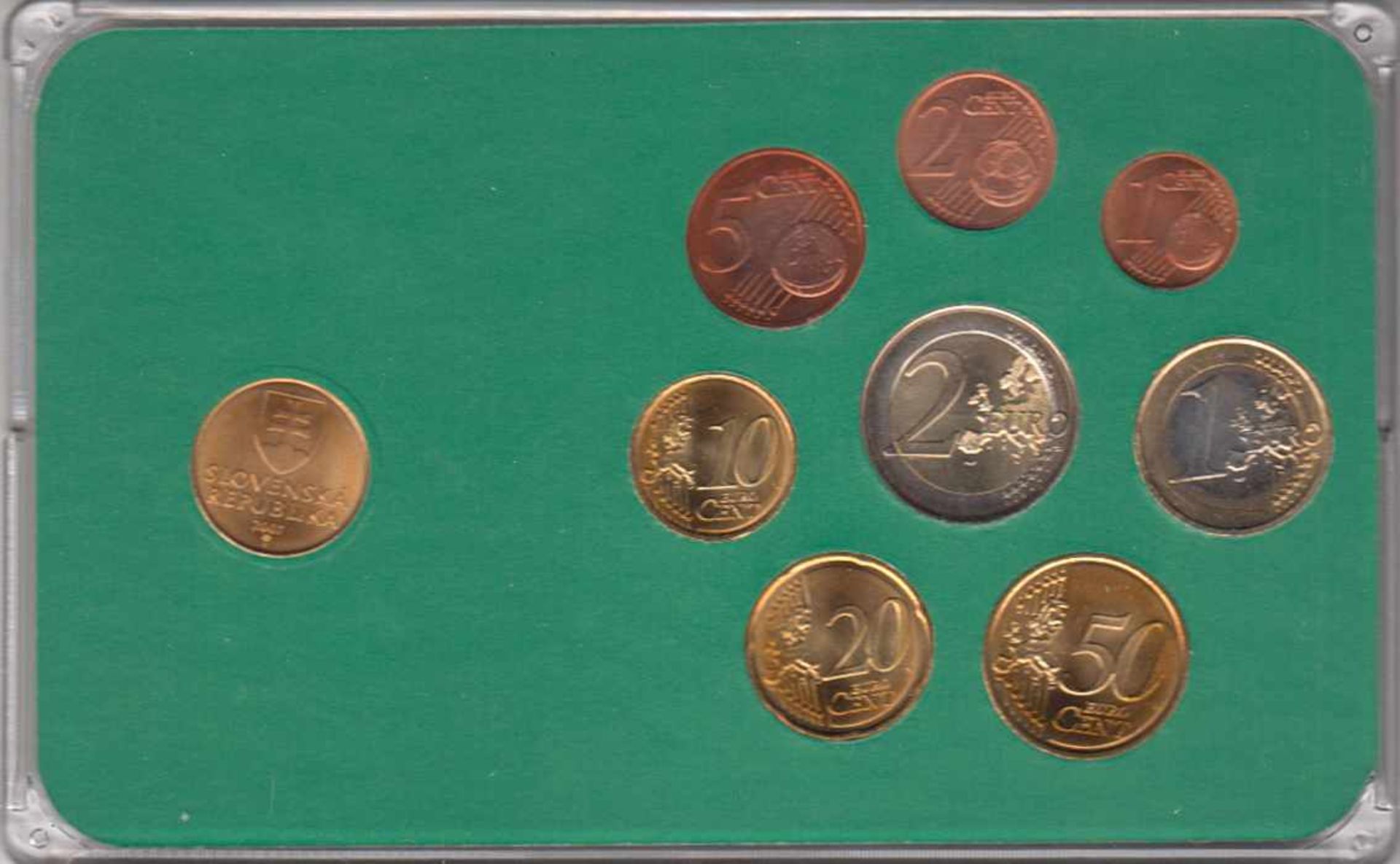 Euro-Kursmünzen-Satz Slowakei 2009 .. Euro Kursmünzen, 1 Cent bis 2 Euro (insg. 3,88 ) + - Bild 2 aus 2