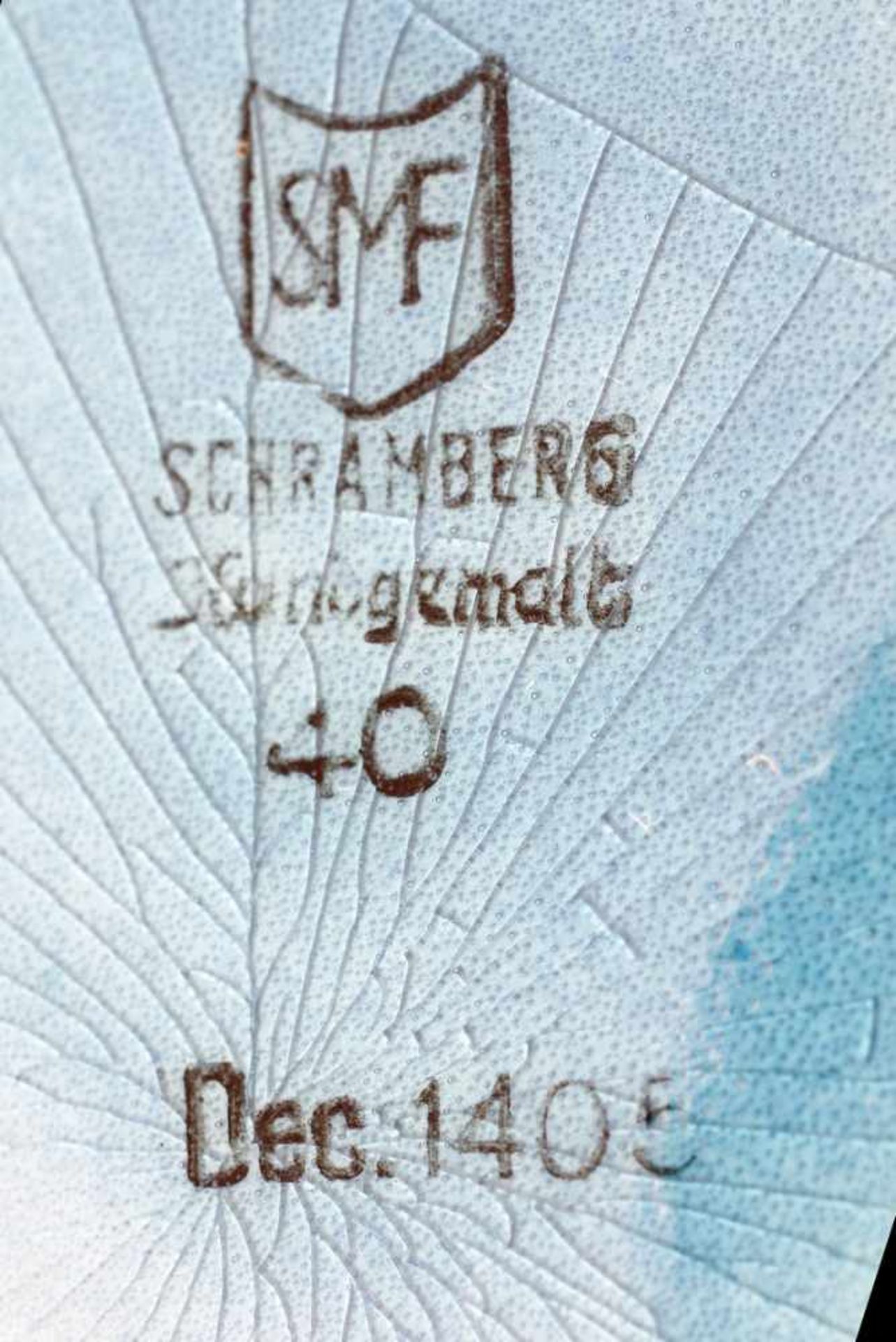 Schenkkrug Schramberg. Mitte 20. Jh., gemarkt SMF, Schramberger Majolika Fabrik, Dekor-Nr. 1405, - Bild 2 aus 2