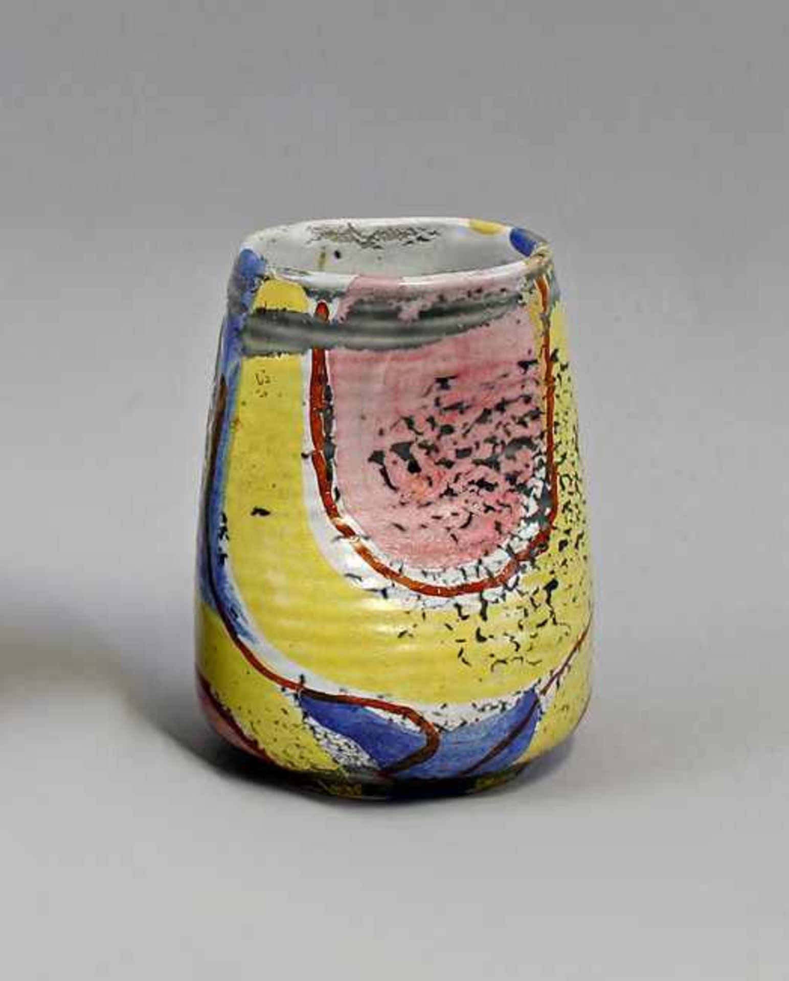 Vase Schramberg Florida.. ab 1954, gemarkt SMF, Schramberger Majolika Fabrik, bez. "handgemalt",