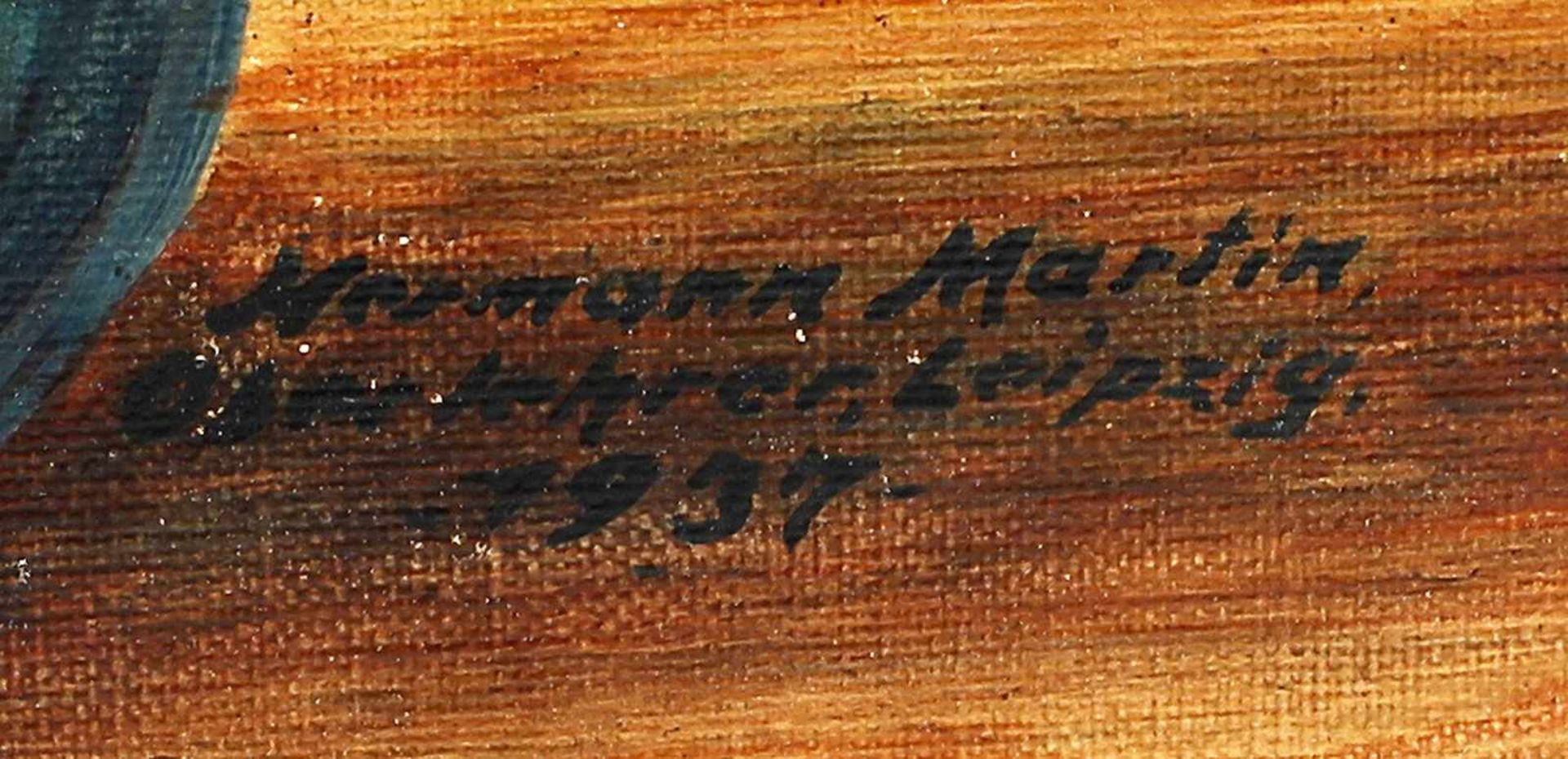 Martin, Rosenstillleben/*998 re. u. sign. "Hermann Martin" und dat. 1937, verso handschriftliche - Bild 2 aus 2