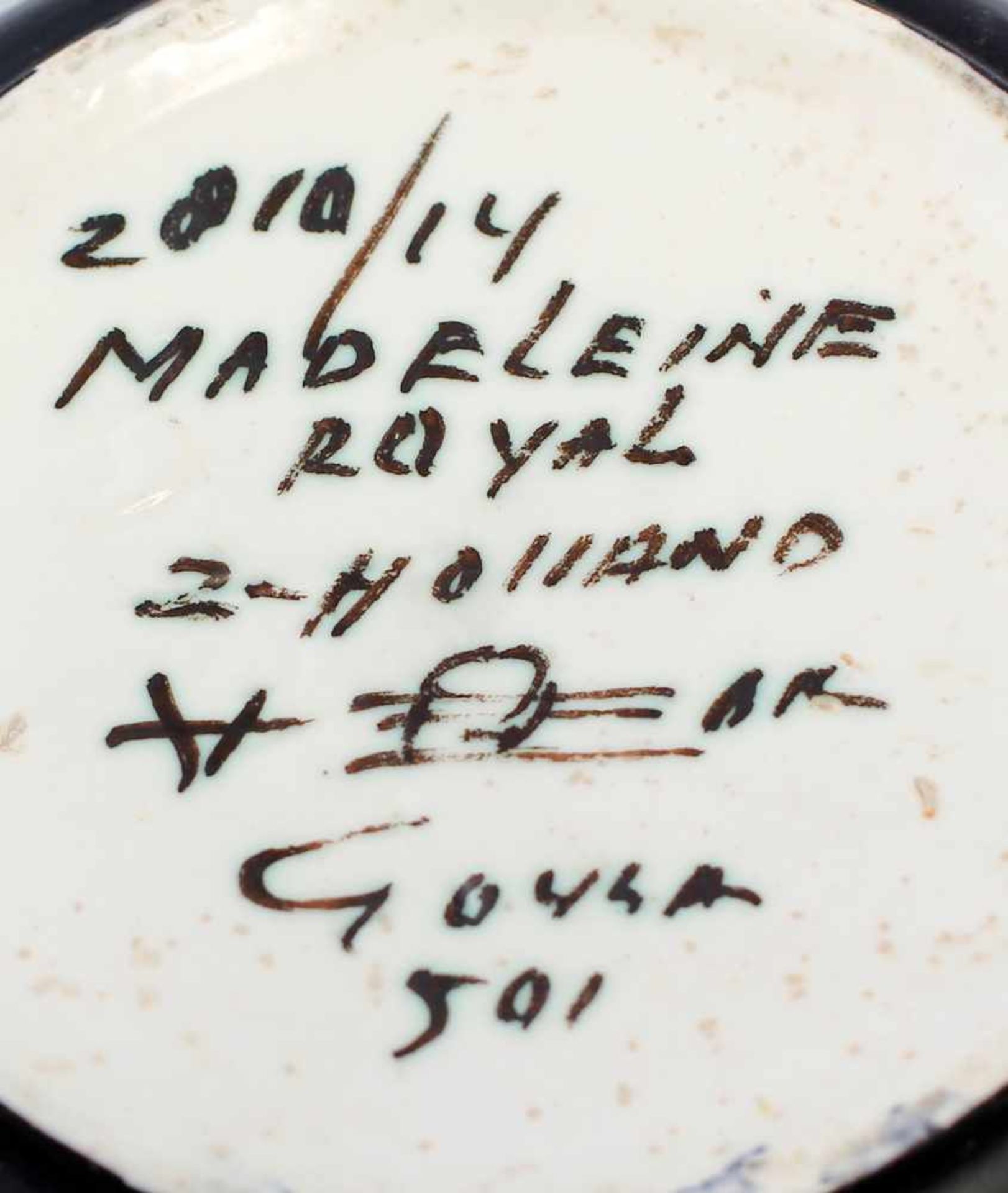 Blumentopf Gouda. am Boden beschriftet "2010/14 Madeleine Royal Z-Holland Gouda 501", zylindrische - Bild 2 aus 2