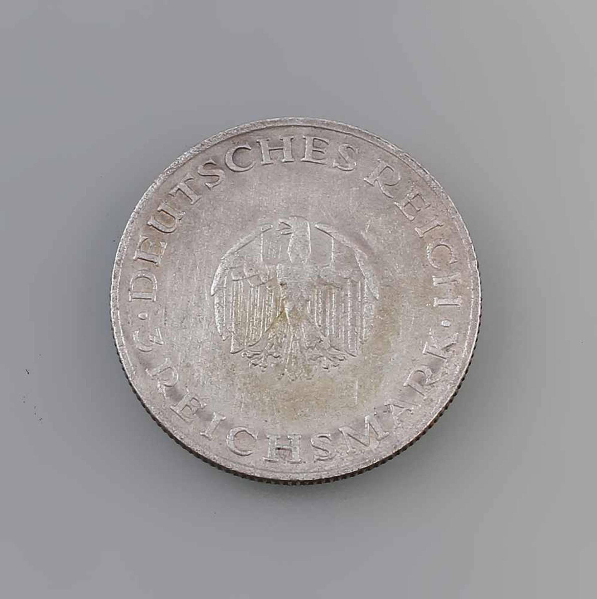 3 Reichsmark 1929 Lessing 500er Silber, 15 g, E, Zustand ss-vz - Bild 2 aus 2