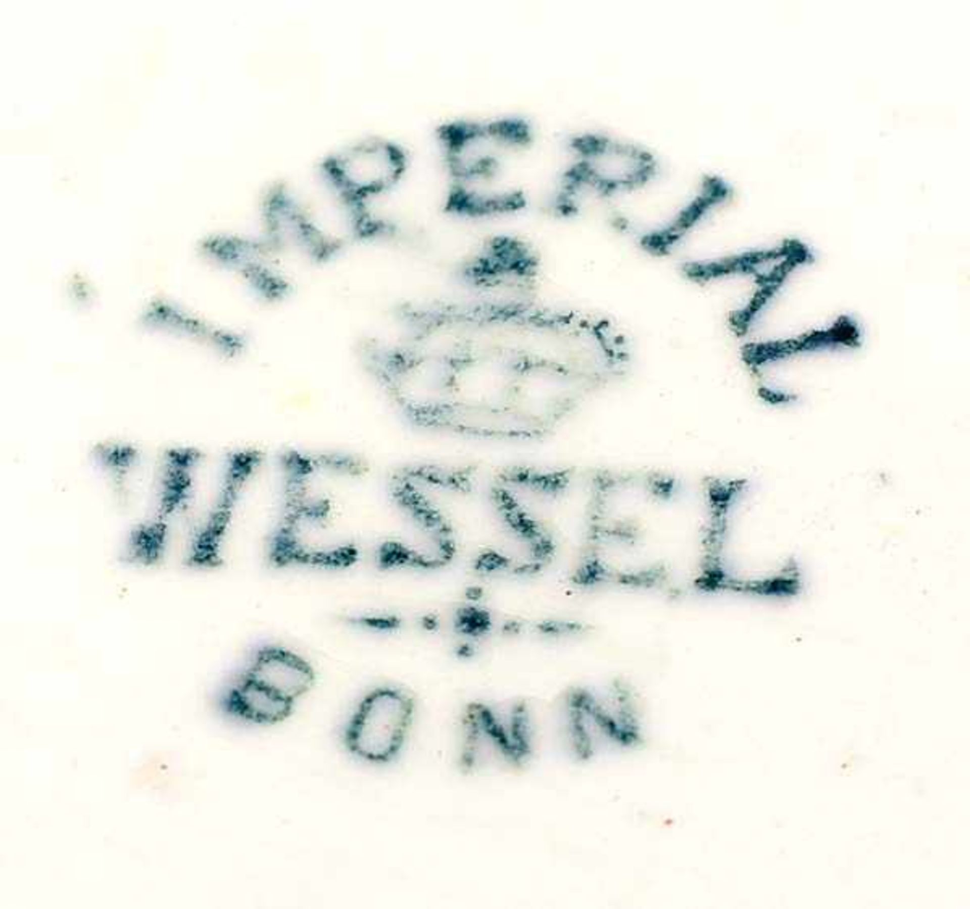 Schüssel Wessel Bonn. blaue Stempelmarke Imperial, Ludwig Wessel, Bonn, Ende 19.Jh., blaues - Bild 3 aus 3