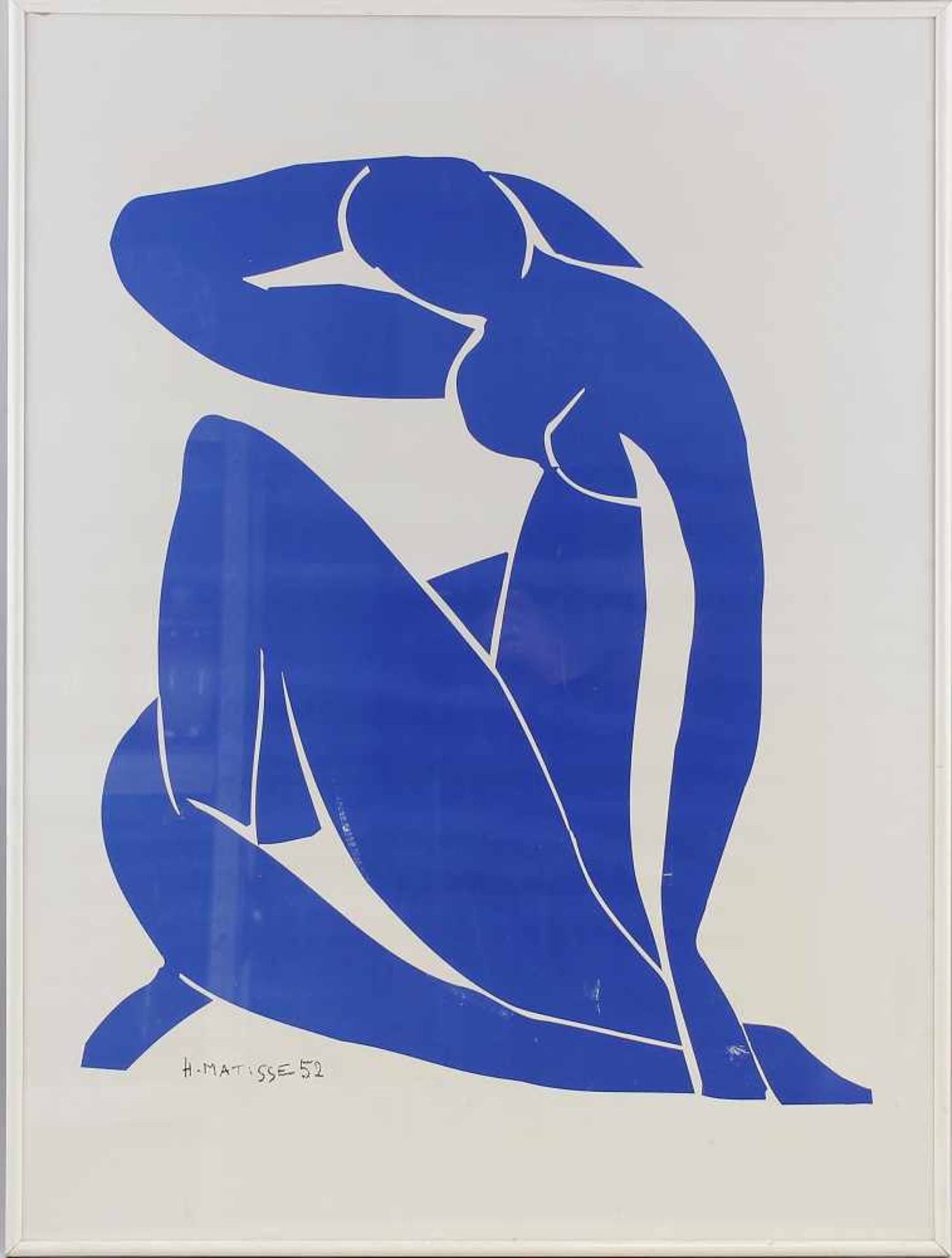 Matisse, Blauer Akt: jüngerer Offsetdruck nach Henri Matisse (1869-1954), Blauer Akt, sitzend, aus