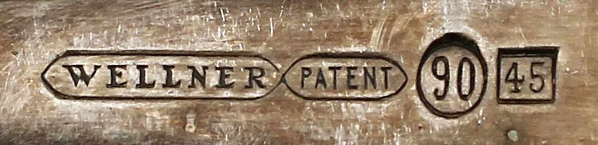 6 versilberte Speiselöffel. versilbert, 90er Auflage, Firmenstempel "Wellner Patent", Aue, 6 - Bild 3 aus 3