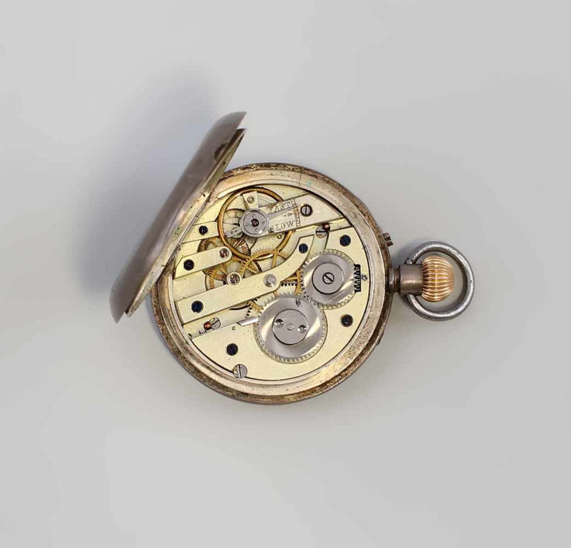 Kleine Taschen-Uhr John Bennett London Ende 19. Jh., Zylinderwerk, Email-Zifferblatt mit römischen - Bild 3 aus 3