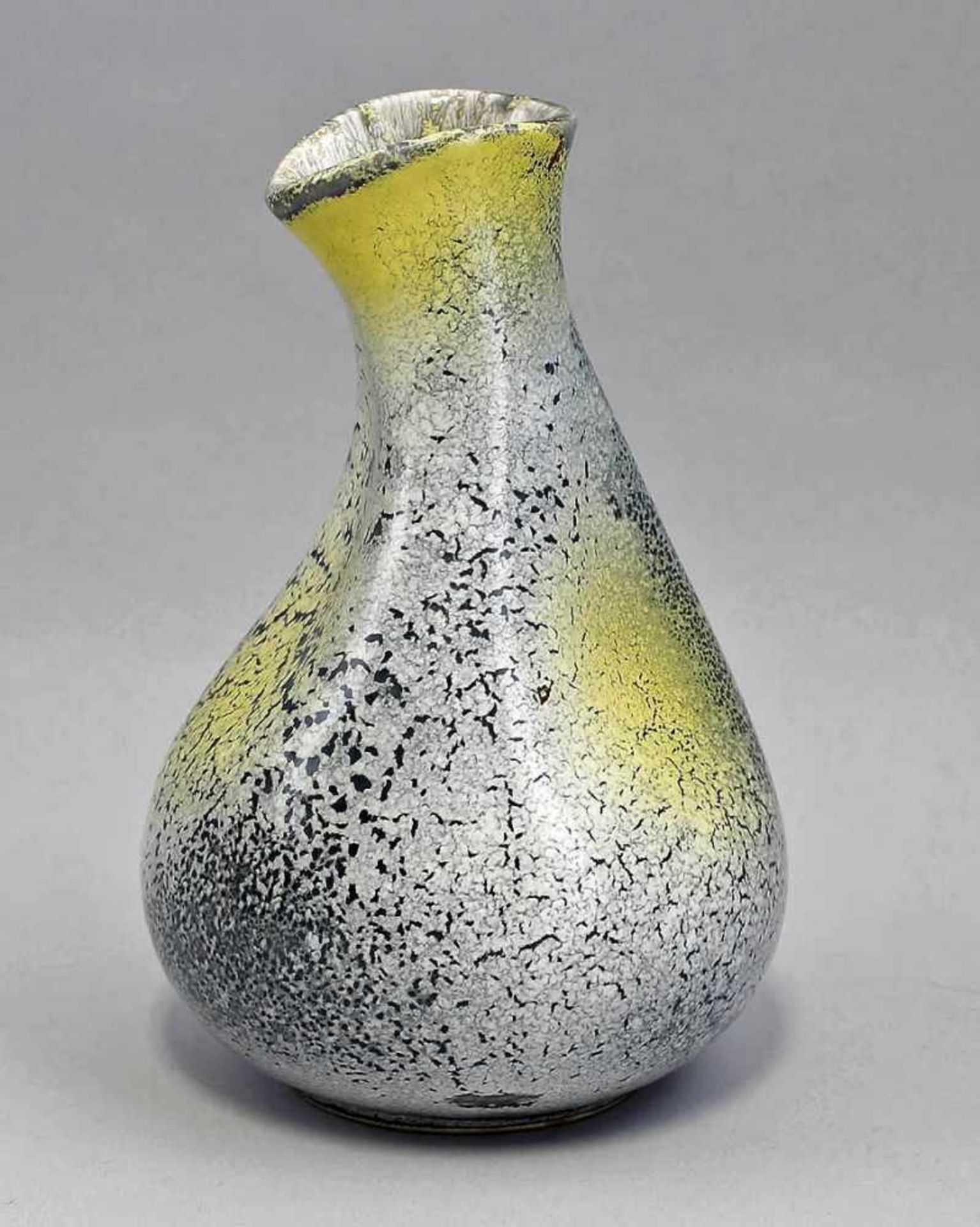 Vase Schramberg "Capri gelb".. 1954-56, gemarkt "SMF", Schramberger Majolika Fabrik, Modell-Nr.