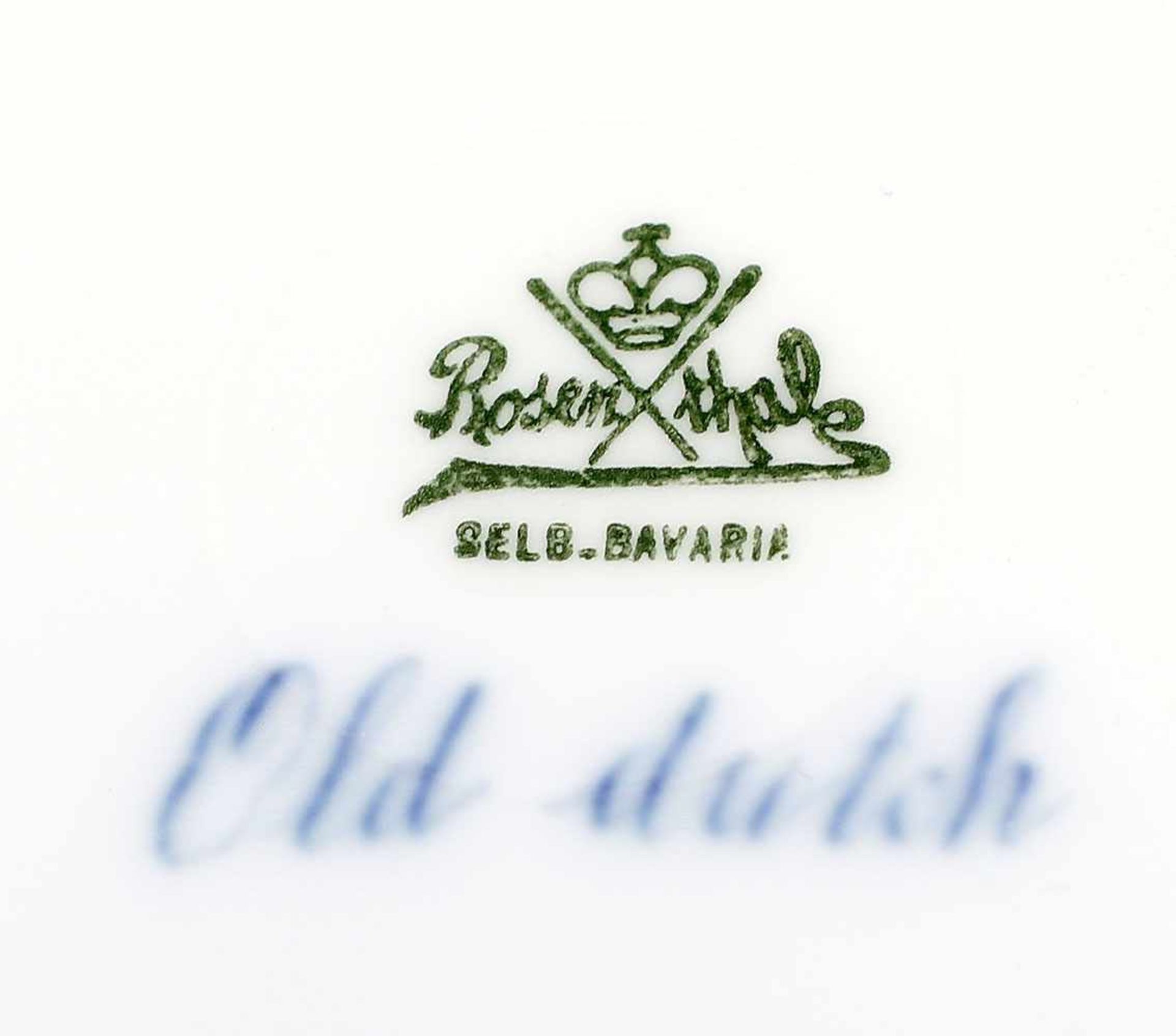 Paar Teller Old-Dutch Rosenthal.. gemarkt grüne Stempelmarke Rosenthal, Selb, Bavaria, sowie - Bild 2 aus 2