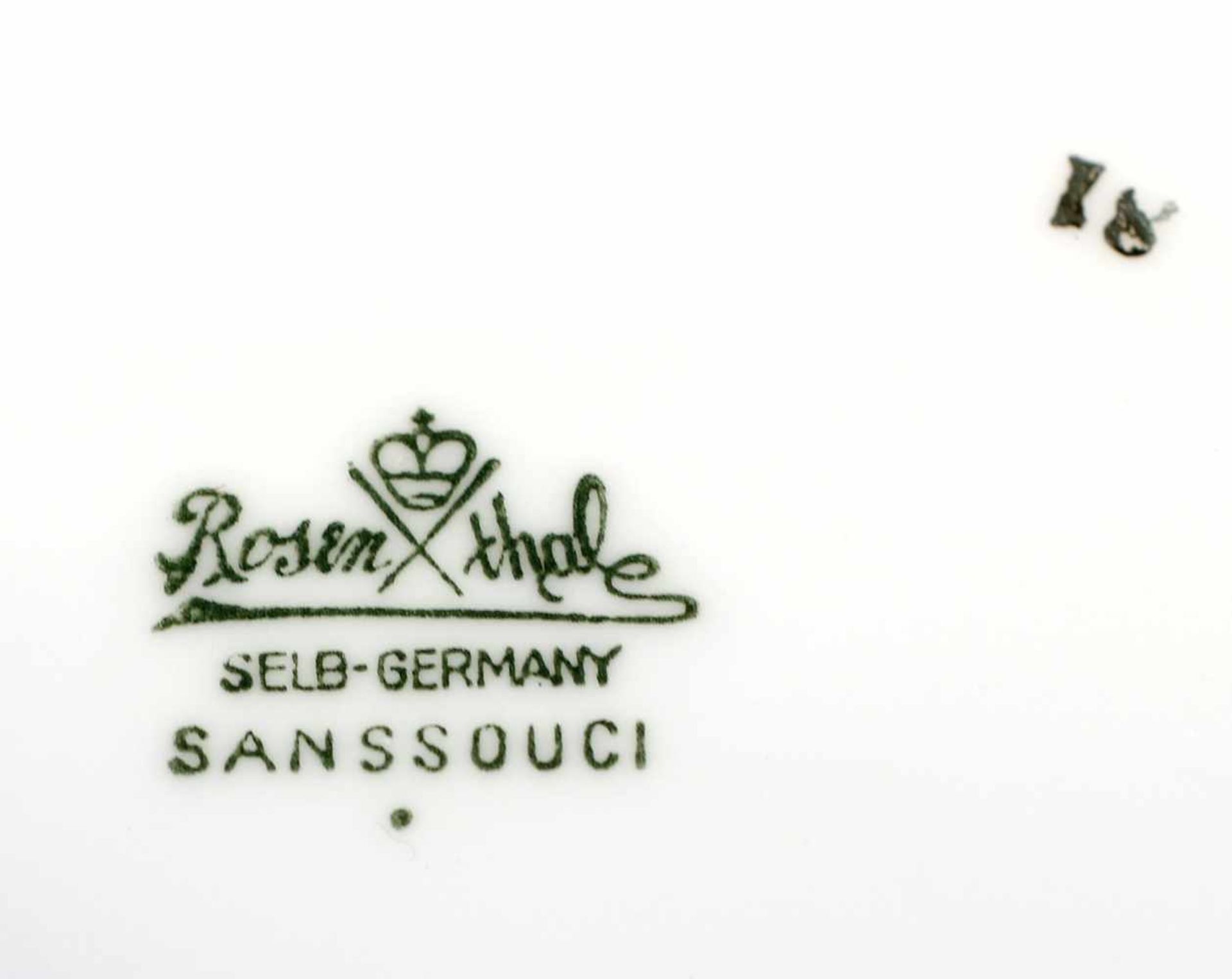 Schale Rosenthal.. gemarkt Rosenthal, Stammwerk Selb, 1935, Modell: Sanssouci, tiefgemuldete - Bild 2 aus 2