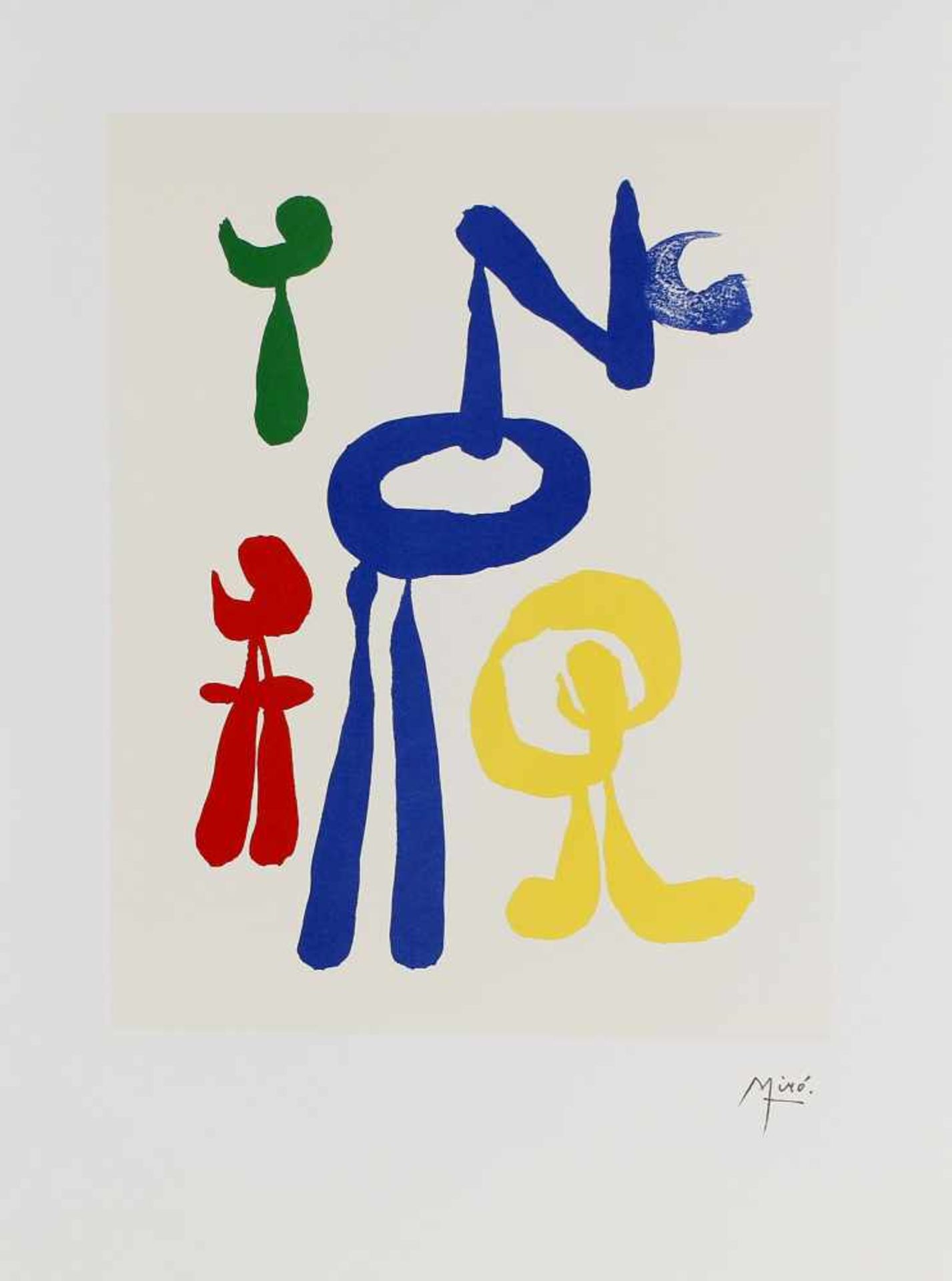 Miro, Parler seul: verso Galerieetikett: "Künstler: Joan Miro, Titel: , Technik/Maß: