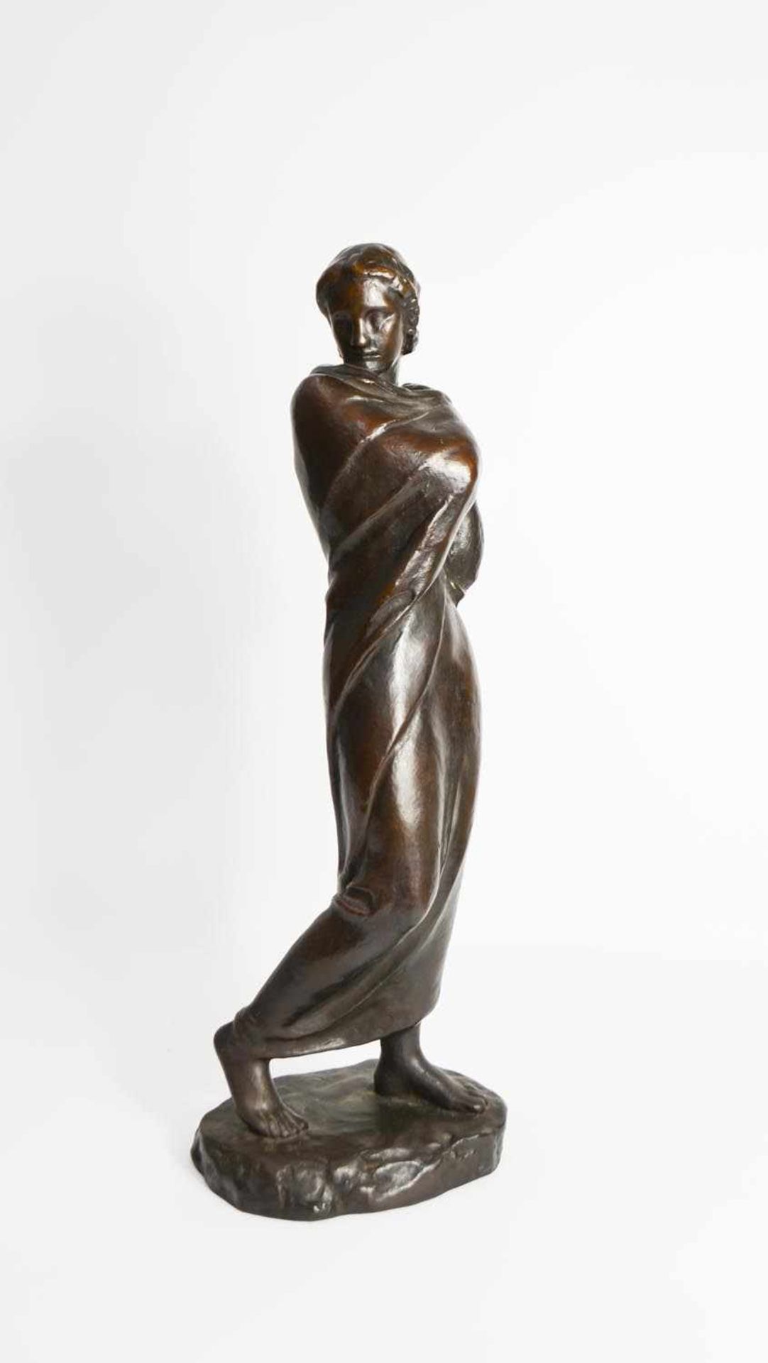 Fritz Klimsch (1870 Frankfurt am Main - 1960 Freiburg) (F) Schreitende (Mignon), Bronze, braun - Image 2 of 3