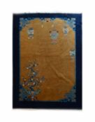 Pekingteppich China, Wolle auf Baumwolle, 272 cm x 187 cm, Fransenlänge partiell ungleich