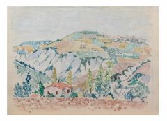 Werner Jakob Müller (1899 Winterthur - 1986 Ascona) Atri (Italien), Aquarell und Bleistift auf