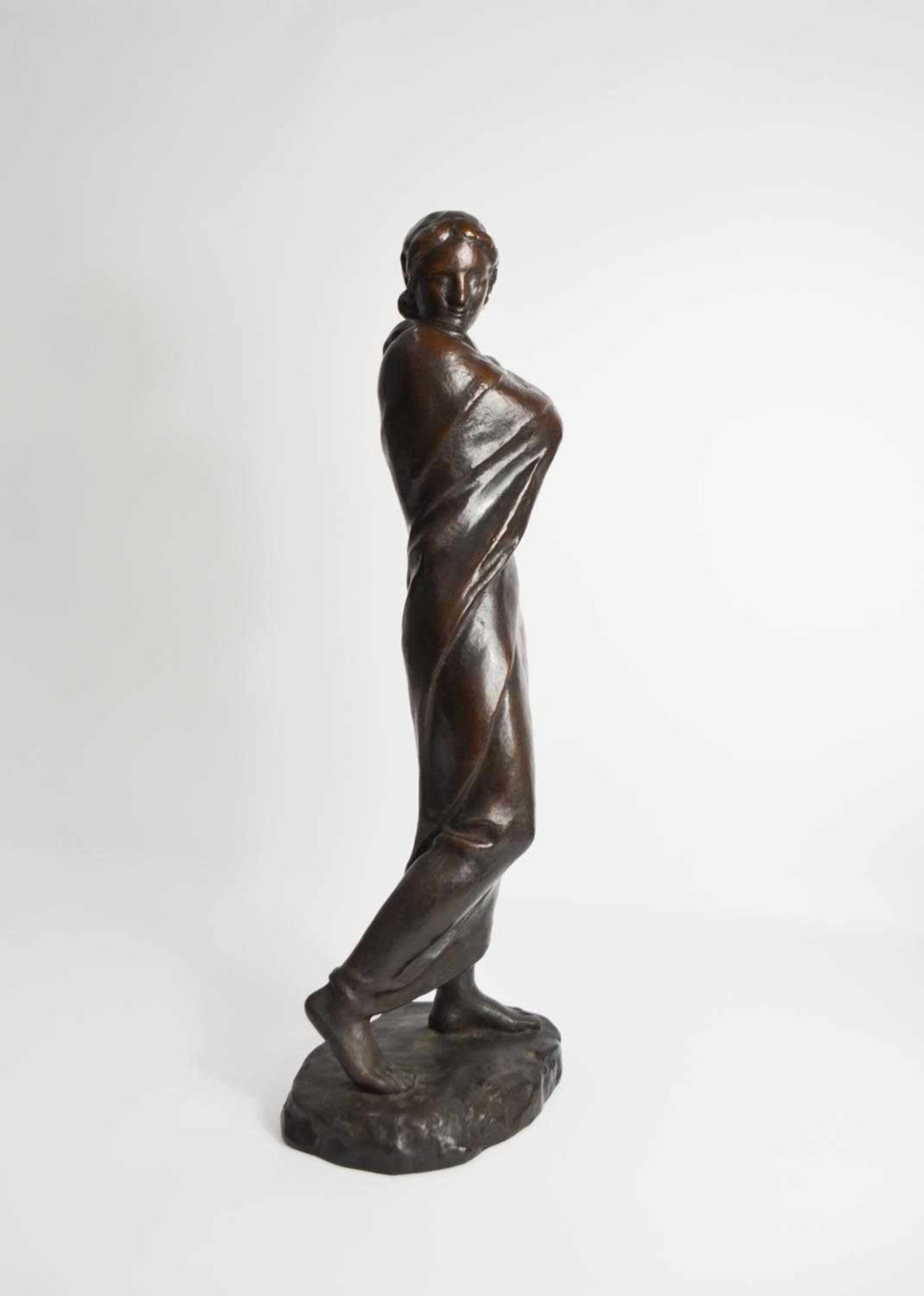 Fritz Klimsch (1870 Frankfurt am Main - 1960 Freiburg) (F) Schreitende (Mignon), Bronze, braun - Image 3 of 3