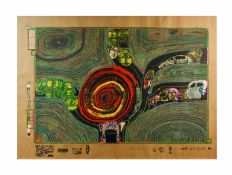 Friedensreich Hundertwasser (1928 Wien - 2000 an Bord der Queen Elizabeth 2) (F) Kreisverkehr der