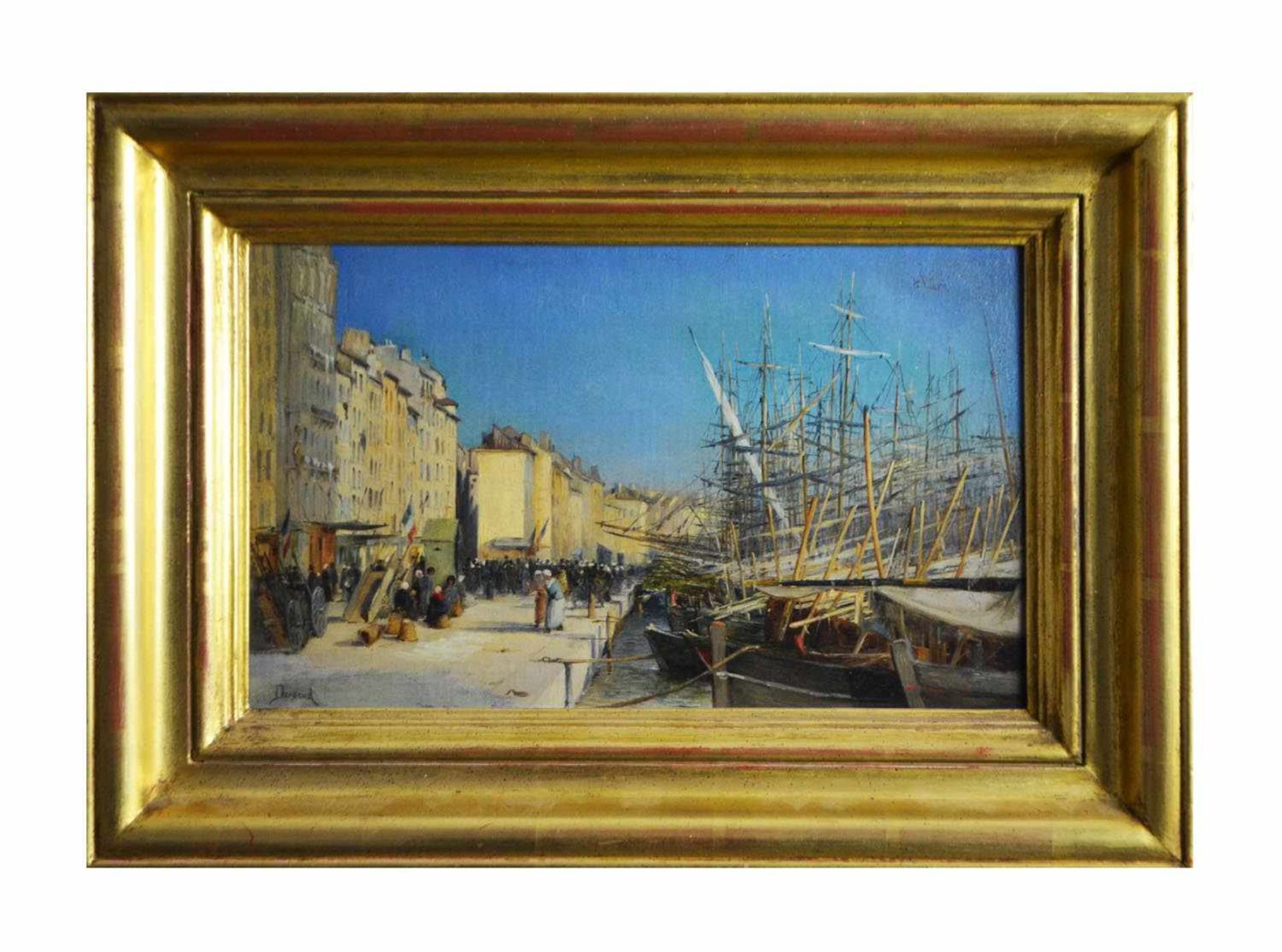 Victor Paul Joseph Dargaud (ca. 1850 - 1921, Frankreich) Promenadenansicht von Marseille, Öl auf - Bild 2 aus 4
