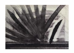 Strawalde (Jürgen Böttcher) (1931 Frankenberg) (F) Abstrakte schwarz-weiße Komposition, Tusche auf