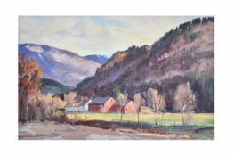 Bernard Corey (1914 South Grafton, MA - 2000 ebenda) Vermont Glory, Öl auf Platte, 23 cm x 35,5