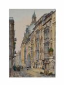 Samuel Prout (1783 Plymouth, Devon - 1852 London) Dresden - die Rampische Gasse, kolorierte