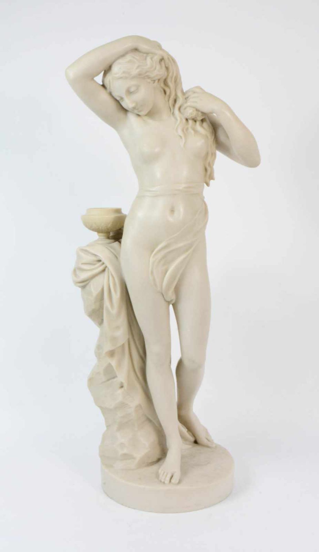 Die Badende Kunstmarmor, 1985, nach dem Original von Étienne Maurice Falconet (1716 - 1791), Höhe 86