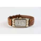 Herrenarmbanduhr Rolex, Prince Bicolor Chronometer, Art déco, Handaufzug, Gehäuse 900 Silber,