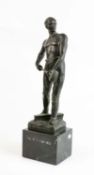 Ernst Beck (1879 Wien - 1941 ebenda) Bauarbeiter, Bronze, Höhe 40 cm, rückseitig auf Sockel E.