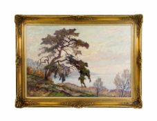 Willy Herrmann (1895 Spandau - 1963 ebenda) Landschaft, Öl auf Leinwand, 70 cm x 100 cm, Willy