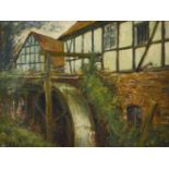 Adolf Rheinert (1880 Düsseldorf - 1958 ebenda) Paar Gemälde, 'Mühlrad' und 'Idyllische