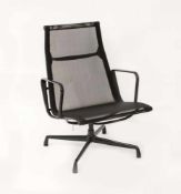 Eames Alu Chair EA 115 Vitra, Entwurf von Charles und Ray Eames von 1958, Netzgewebe,