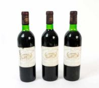 Château Margaux 1974 3-tlg., Margaux, Premier Grand Cru Classé 1855, 0,73 l, Füllstand upper-