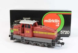 Klein-Diesellokomotive DHG 500 Märklin, Spur 1, Modellnummer 5720, rot lackiert, unbespielt, im