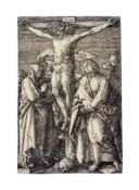 Albrecht Dürer (1471 Nürnberg - 1528 ebenda) Christus am Kreuz, Kupferstich auf Papier, 1511, 12