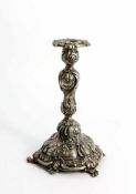 Kerzenleuchter Deutschland, 19. Jh., 800 Silber, unbekannt gepunzt, Höhe 29,5 cm, Gewicht ca. 886 g,