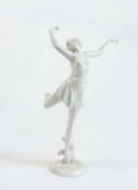 Ballerina Rosenthal, um 1930, Entwurf von Dorothea Charol (1889 - 1963), Porzellan, weiß, Höhe 29