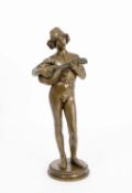 Paul Dubois (1829 Nogent-sur-Seine - 1905 Paris) La chanteur Florentin, 1865, Bronze, braun