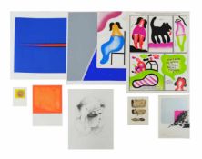 Verschiedene Künstler (20. Jh., Deutschland) 12-tlg. Konvolut grafischer Arbeiten, Roswitha Lüder (