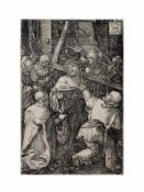 Albrecht Dürer (1471 Nürnberg - 1528 ebenda) Die Kreuztragung, Kupferstich auf Papier, 1512, 11,7 cm