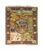Bilderteppich '4 Jahreszeiten' Täbriz, Wolle auf Wolle, 304 cm x 200 cm